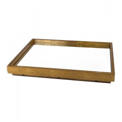 Bandeja 44,5x32x3,5cm Espelhada de Madeira Naturals Para Servir
